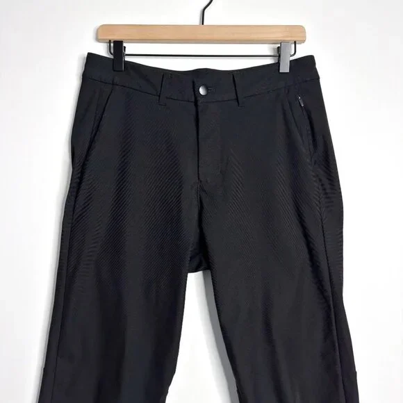 LULULEMON Mens Commission Pants Slim Warpstreme Black